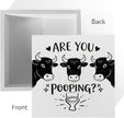 Funny Rustic Bathroom Wooden Box Sign 5x5 Inch - 