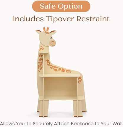 Delta Children Giraffe Bookcase - Greenguard Gold Certified, Yellow
