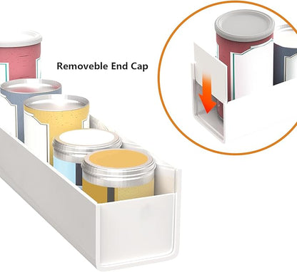 VAEHOLD Adhesive Acrylic Spice Rack with Nano Double Sided Tape Wall Mount Organizer Wall Spice Rack With Shelf Ends for Kitchen Cabinet Door - 2 Pack 12'' Shelves (White)