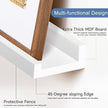 24inch Floating Picture Ledge Shelves 2-Pack, White Wall Mounted Shelves with Lip for Nursery, Kids Room, Living Room & Bedroom, Sturdy Floating Book Shelves for Photo Frames & Decor
