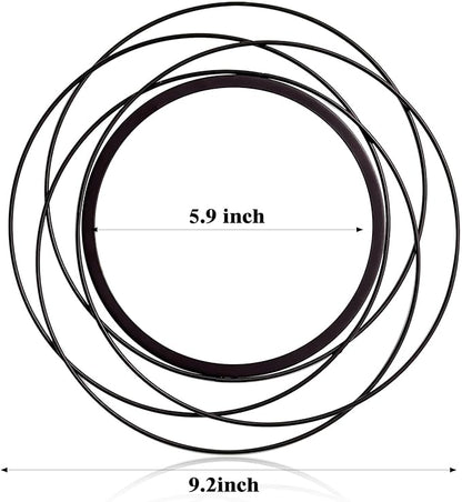 3 Set 9.5 Inch Black Circle Mirrors Wall Decor Iron Frame Wire Mirror Metal Circular Mirror Home Decor Hanging Mirrors for Room/Bedroom/Bathroom/Entryway