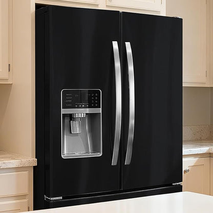 Stainless Steel Peel and Stick Wallpaper 15.7"x 196" Black Stainless Steel Contact Paper Countertop Self Adhesive Thick Vinyl Waterproof for Wall Paper Fridge Kitchen Cabinets