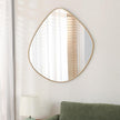 Asymmetrical Wall Mirror Matel Gold Framed Wall Mirror for Living Room Bedroom Bathroom Entryway Wall Decor 32.0