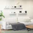 47.2 Inches Long Floating Shelves, 2 Set Modern Wall Shelf for Bedroom, Nursery Book Shelf with Lip, Picture Ledge Shelf for Wall Decor Living Room Bathroom Kitchen - White