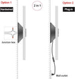TRLIFE Modern Wall Sconces Set of 2, Wall Sconce Plug in 12W LED 6000K Cool White Acrylic Wall Mounted Light Wall Lights with 6FT Plug in Cord for Bedroom Bedside Stairway(2 Pack, Silver)