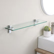 KES Bathroom Shelf 24 Inch Glass Shelf Wall Mounted Tempered Glass Shelves Polished Chrome Finish, BGS3201S60