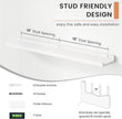Floating Picture Ledge Shelves Set of 4, 36 Inch Shelves with Lip - Large Nursery Book Shelf for Toys Storage, Kids Bookshelf, Living Room, Bedroom Decor Frames