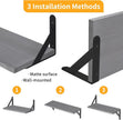 YGEOMER Floating Shelves for Wall, Different Sizes Gray Wall Shelves for Living Room, Bathroom, Bedroom, Kitchen, Home Decor (Set of 4)