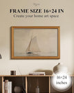 HUARCEY Gold Framed Vintage Wall Art for Living Room, Seaview Painting Prints Shelf Decor for Kitchen, Aesthetic Bedroom Large Wall Art, Gifts for Friends or Family (White Sailboat - 16