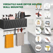 Rustic Hair Dryer Holder Wall Mounted,Hair Styling Tools & Accessories Organizer,Bathroom Supplies & hot Tools vanities Organizer Caddy,for Storage Flat Iron,Blow Dryer,Curling Iron,Towel