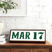 Mar 17 Sign, St. Patrick's Day Date Wood Sign, Rustic Farmhouse Decorations, Table Shelf Decors, Wooden Decor Signs for Home Office Coffee Bar Indoor, 9.5x3.1x1 inches