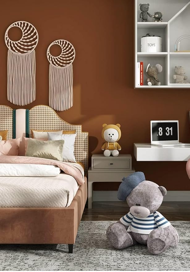 Safiyya Peel and Stick Wallpaper Dark Orange Contact Paper 118