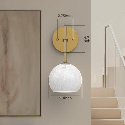 MOITA Wall Sconces Set of Two, Wireless Battery Operated Wall Decor with Remote, Sconces Wall Lighting with Glass Shade, Upward and Downward Installation, 12 RGB Colors and 3 CCT Options