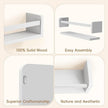 Floating Wall Nursery Book Shelves for Bedrooms Kids 16.5 Inch White Wooden Baby Book Shelf for Kids Rooms Set of 3 Nursery Shelves for Wall Mounted Toddler Bookshelf for Kids Wall
