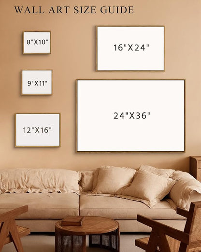 InSimSea Framed Canvas Wall Art Vintage Decor, Old Cottages Countryside Large Canvas Wall Art, Rustic Farmhouse Hanging Wall Decor for Bedroom Living Room Bathroom, 24"x36"