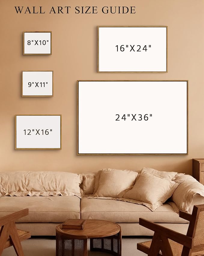 InSimSea Framed Canvas Wall Art Vintage Decor, Riverside Small Town Large Canvas Prints Home Decor, Rustic Farmhouse Hanging Wall Decor for Bedroom Living Room, 24