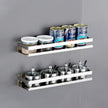 CONRUSER Wall Mounted Spice Rack, Stainless Steel Kitchen Organizer Shelves Hanging Storage Shelf Brushed Steel Seasoning Rack (30CM)