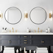 Fabuday Black Circle Mirror for Wall Decor 18 Inch - Bathroom Round Mirror with Matte Frame, Small Circular Mirrors for Entryway, Hallyway, Living Room, Bedroom