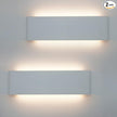 KICAAO 15.7in White Modern Wall Sconce 2-Pack,16W Indoor Vanity Light Up and Down LED Vanity Light for Bathroom Wall Lighting Fixtures Not Dimmable Not Plug (Warm Light 3000K)
