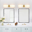 Wall Sconces Set of Two, Brushed Gold Bathroom Sconces Wall Lighting with Milky White Glass, Modern Sconces Wall Decor Set of 2 Bathroom Light Fixtures for Mirror Living Room Hallway Bedroom