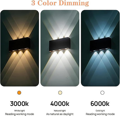 Shelprojsu LED Cordless Wall Sconce, 5200mAh Rechargeable Battery Operated Wall Lamp with Remote Control, 3 Colors and Dimmable Magnetic Wireless Wall Light (White, 1)