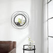 Black Circle Mirror Wall Decorative Metal Mirror Art Small Round Wall-Mounted Mirror Home Wall Decor for Bedroom Living Room Bathroom Entryway 16” x 16”