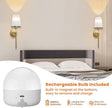 Battery Operated Wall Sconce Set of 2, Rechargeable Wall Lights with Dimmable Detachable Charging Bulbs and Remote, 3 Color Temperature Wireless Sconces for Bedroom Living Room Hallway (Large)