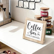Wood Coffee Sign Coffee Bar Love Is Brewing Handmade Wood Coffees Decor Square Kitchen Wall Art Office Decor Rustic Cafe Bar Decoration Sign Coffees Plaque For Home Kitchen Decoration 5.9x5.9 Inch