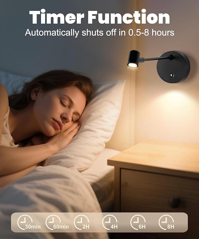 Wireless Battery Operated Picture Light for Wall,3 Color LED Art Lighting for Paintings,Magnetic Rechargeable Dimmable Poster Lights,Remote Control Gallery Light with Timer, Black (2 Pack)