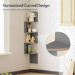 HOOBRO Corner Shelf Wall-Mounted, Set of 2 Floating Corner Shelves, 4-Tier Bookshelves for Wall Decor in Living Room, Bedroom, Home Office, Dove Gray GY25BJP201