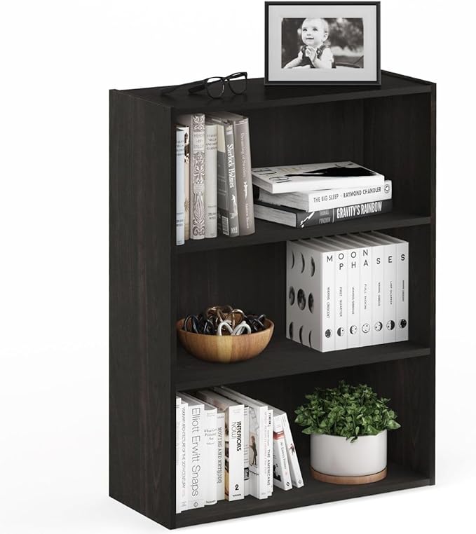 Furinno PASIR Book Shelf, 3-Tier Bookshelf, Bookcase, 9.7