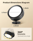 EZVALO LED Wall Mounted Lights, 5500mAh Rechargeable Wall Sconces Lamp, 3 Color Temps & Remote and Touch Control, 360°Rotation Dimmable Cordless Wall Light for Bedroom Reading Study Bedside (3 Pack)