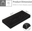 QEEIG Floating Shelves for Wall Bathroom Shelf Bedroom Kitchen Living Room Farmhouse Small Book Shelf 16 inch Set of 2, Black (015-B2)