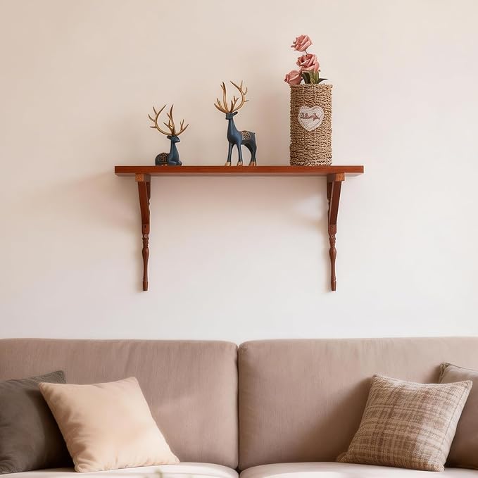100% Solid Wood Floating Shelves for Wall, Vintage Wall Shelf Home Decor. 23.8
