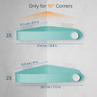 Sotfamily Plastic Shower Caddy Corner (For 90° Only), 4 Pack Adhesive Corner Shower Shelves for Bathroom Organizers and Storage, Turquoise
