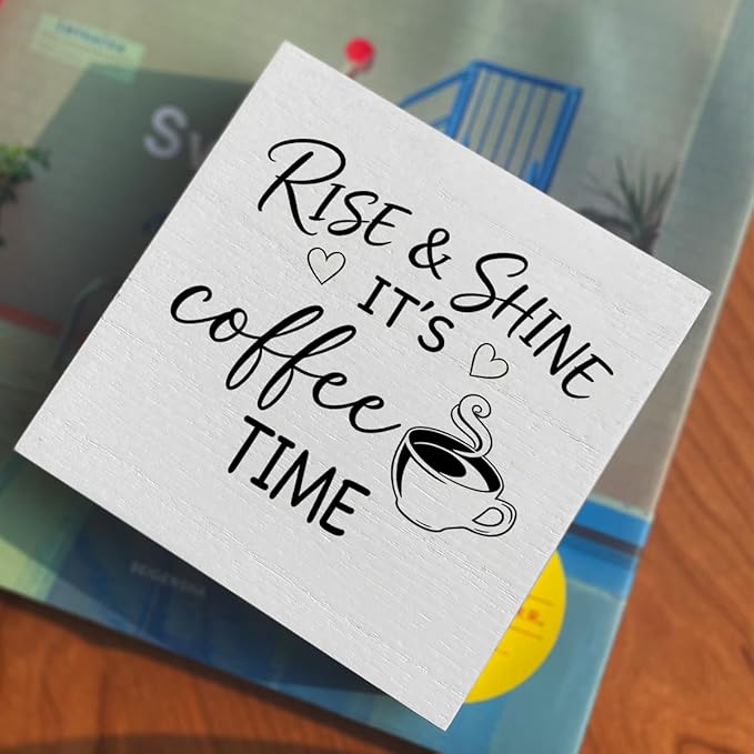 Farmhouse Coffee Bar Sign 5x5 Inch - 