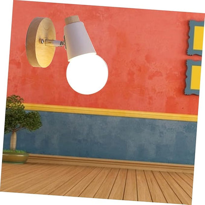 Minimalist Wall Lamp Solid Wood Design for Loft and Restaurant Decor Modern White Wall Light Without Bulb for Bedroom and Room