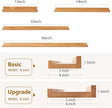 Floating Shelf for Wall Natural Oak Wood Wall Shelves 36 inches, Display Picture Ledge Shelf for Bedroom Living Room Bathroom Office Kitchen Storage Shelves