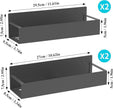 4 Pack Magnetic Spice Storage Rack Organizer for Refrigerator and Oven, Dark Gray Fridge Organizers and Storage