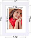 Vittanly 6x8 Picture Frames Set of 9, Shatter Resistant Plexiglass, Display 4x6 Pictures with Mat or 6x8 without Mat, Photo Frames for Wall or Tabletop, Engineered Wood, White