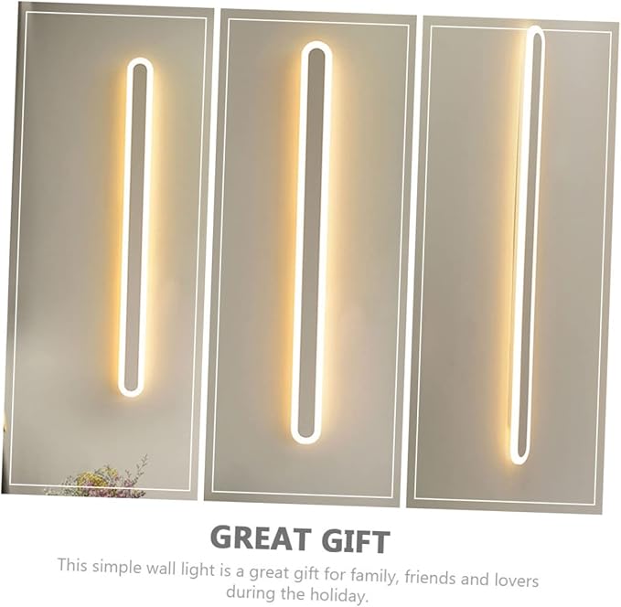 Modern LED Wall Light Fixture Minimalist Backdrop Light for Bedroom Living Room Corridor Durable Iron Construction Warm Light Home Decoration