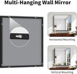 Koonmi Black Framed Bathroom Mirror - Shatterproof 36