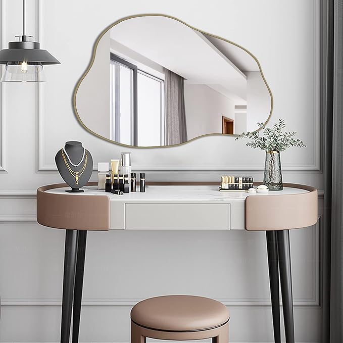 POZINO Gold Irregular Mirror, 30
