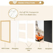 ATOBART 11x14 Picture Frame Set of 4,8x10 with Mat or 11x14 Without Mat with Perspex Glass Vertical or Horizontal Tabletop Display, Paintings, Posters, Artwork, Birthday Christmas Gift