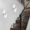 ADISUN Modern LED Wall Light, 14 Inch Indoor Wall Sconces, Acrylic, Hardwired, 6000K Cold White Light, Wall Lamp for Bedroom Bedside Hallway Stairway Wall Light Fixtures(Chrome)