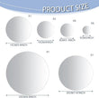 Jetec 15 Pcs Real Glass Round Mirror Tiles Frameless Wall Glass Tiles Round Wall-Mount Mirrors with Acrylic Double Sided Adhesive for Bedroom Bathroom Craft(2/3/4/6/8/10 Inch)