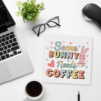 Easter Decor Indoor Easter Party Decorations Farmhouse Easter Peeps Bunny Rabbit Egg Sign for Home Bathroom Room Badroom Table Mantle Office Dessk Decor