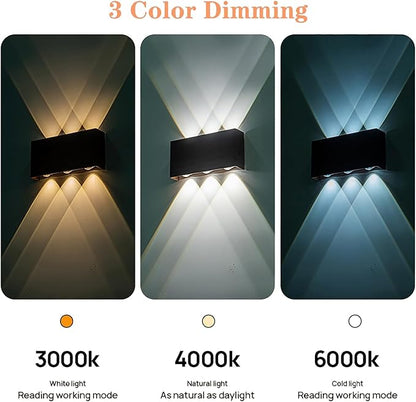 Shelprojsu LED Cordless Wall Sconce, 5200mAh Rechargeable Battery Operated Wall Lamp with Remote Control, 3 Colors and Dimmable Magnetic Wireless Wall Light (Walnut, 2PCS)