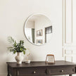 Fabuday White Round Mirror for Wall 20 inch - Circle Mirror for Bathroom, Entryway, Living Room, Hallway, Bedroom Decor, Small Matte Frame Mirrors
