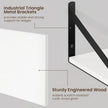 Fun Memories Floating Shelves for Wall, 12 Inch Deep Floating Shelves Set of 2, 16W x 12D Large Wall Shelf with Sturdy Metal Brackets for Living Room, Bathroom, Bedroom and Kitchen, White